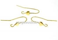Earring findings, gold-plated 925 silver, 26mm - x1pair