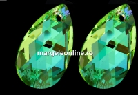 Swarovski, drop pendant, peridot blue AB, 16mm - x1
