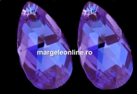 Swarovski, drop pendant, tanzanite blue AB, 16mm - x1