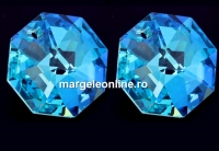 Swarovski, pandantiv octogon, antique green blue AB, 14mm - x1