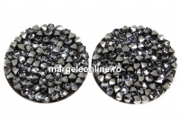 Swarovski, cabochon f. rocks, black light chrome, 19.5mm - x1