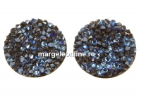 Swarovski, cabochon f. rocks, black moonlight, 19.5mm - x1