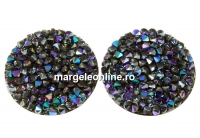 Swarovski, cabochon f. rocks, black paradise shine, 19.5mm - x1