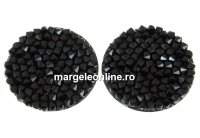 Swarovski, cabochon f. rocks, black jet, 19.5mm - x1