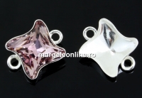 Baza link argint 925, patrat pt Swarovski 4485 de 10.5mm - x1