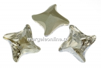 Swarovski, twister fancy rivoli, silver shade, 10.5mm - x1