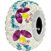 Swarovski, becharmed pave fuchsia tulipe, 14.5mm - x1