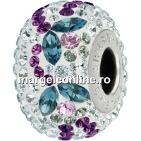 Swarovski, becharmed pave indicolite tulip, 14.5mm - x1