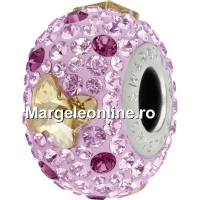 Swarovski, becharmed pavé, golden shadow butterfly, 14.5mm - x1