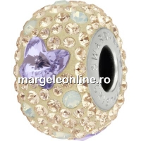 Swarovski, becharmed pave provence lavander butterfly, 14.5mm - x1