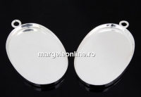 Baza pandantiv argint 925, platou pentru cabochon 25x18mm - x1