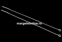 Earring findings, chain, 925 silver, 110mm - x1pair