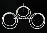 Earring findings, 925 silver, 12x23mm - x1pair