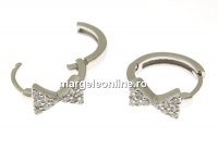 Tortite cercei fundita cu cristale, argint 925 rodiat, 12mm - x1per