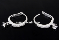 Tortite cercei cu cristale, argint 925, 21mm - x1per