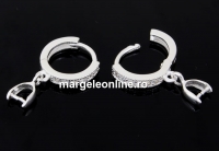 Tortite cercei cu cristale, argint 925, 20mm - x1per