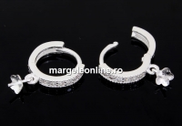 Tortite cercei cu cristale, argint 925, 19mm - x1per