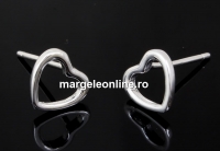 Tortite cercei inima, argint 925, 13mm - x1per