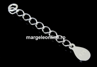 Lantisor martor extensie, argint 925, 38mm - x1