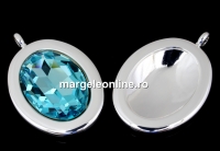 Baza pandantiv Swarovski 4127, placata cu argint, pentru 30x22mm