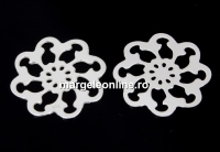 Link, flower, 925 silver, 16mm - x1