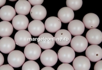 Swarovski one hole pearls, pastel rose, 8mm - x2
