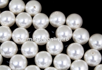 Perle Swarovski cu un orificiu, white, 12mm - x2