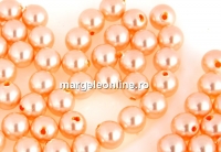 Perle Swarovski cu un orificiu, peach, 4mm - x4