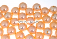 Perle Swarovski cu un orificiu, peach, 10mm - x2