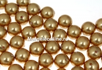 Swarovski one hole pearls, bright gold, 6mm - x4