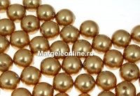 Perle Swarovski cu un orificiu, bright gold, 6mm - x4