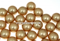 Perle Swarovski cu un orificiu, vintage gold, 4mm - x4