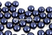 Swarovski one hole pearls, night blue, 12mm - x2