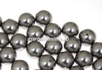 Swarovski one hole pearls, grey, 12mm - x2
