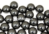 Swarovski one hole pearls, dark grey, 12mm - x2