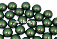 Perle Swarovski cu un orificiu, scarabaeus green, 8mm - x2