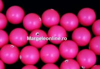 Swarovski one hole pearls, neon pink, 12mm - x2