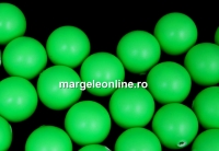 Perle Swarovski cu un orificiu, neon green, 8mm - x2