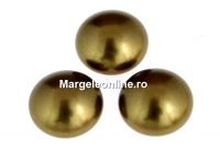 Swarovski, crystal pearl cabochon, antique brass, 6mm - x2