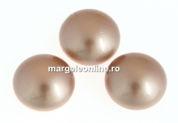 Swarovski, cabochon perla cristal, powder almond, 8mm - x2