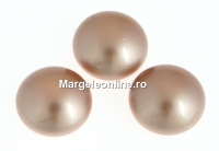 Swarovski, cabochon perla cristal, powder almond, 10mm - x2