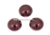 Swarovski, crystal pearl cabochon, burgundy, 6mm - x2