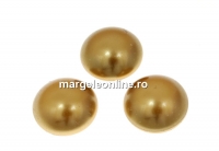 Swarovski, crystal pearl cabochon, bright gold, 10mm - x2