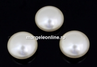 Swarovski, cabochon perla cristal, creamrose light, 10mm - x2