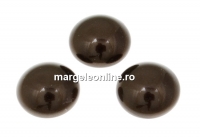 Swarovski, crystal pearl cabochon, deep brown, 10mm - x2