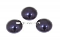 Swarovski, crystal pearl cabochon, dark purple, 8mm - x2