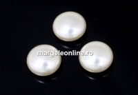 Swarovski, cabochon perla cristal, creamrose light, 6mm - x2