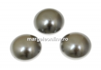 Swarovski, crystal pearl cabochon, grey, 8mm - x2