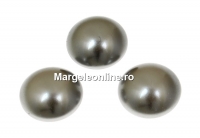 Swarovski, crystal pearl cabochon, grey, 10mm - x2