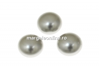 Swarovski, cabochon perla cristal, light grey, 6mm - x2